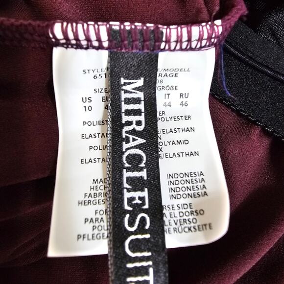 Miraclesuit Illusionists Mirage Tankini Top Shiraz Size 10 - Picture 9 of 10
